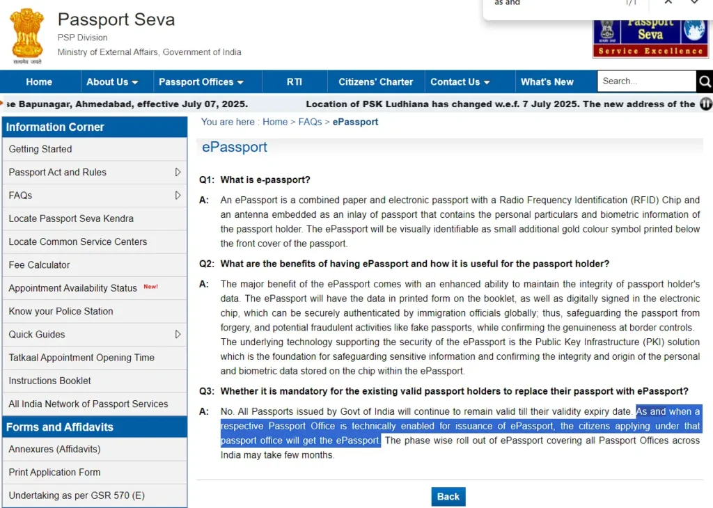 India introduces e-Passport Seva 2.0
